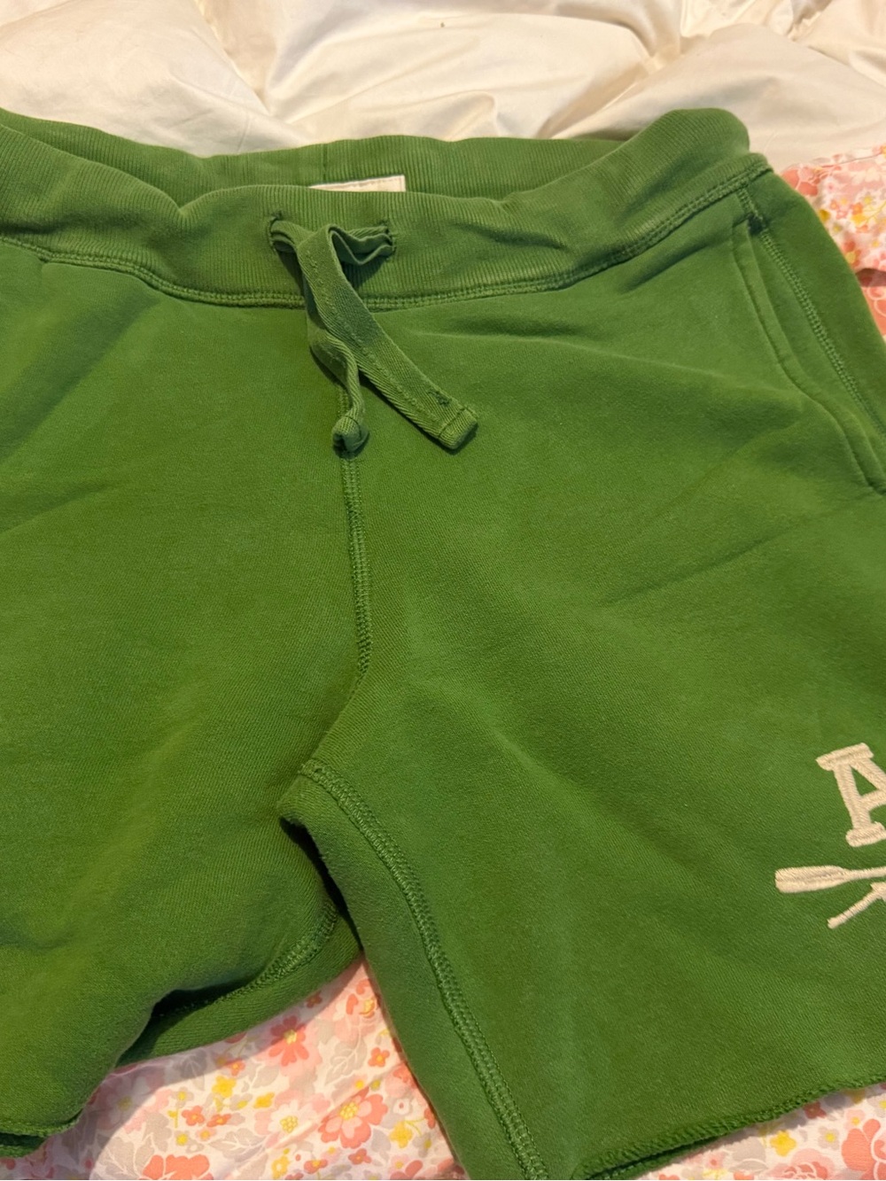 Green mens Drawstring Shorts A& E